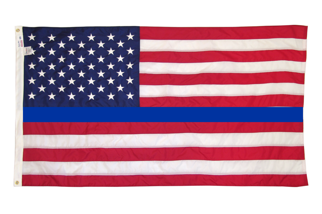 Nylon American Flag with Thin Blue Line