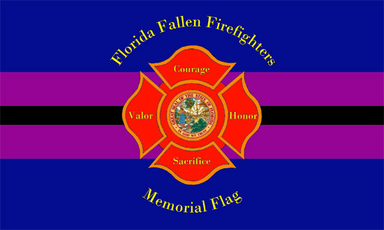 Florida Firefighter Memorial Outdoor Printed Flag