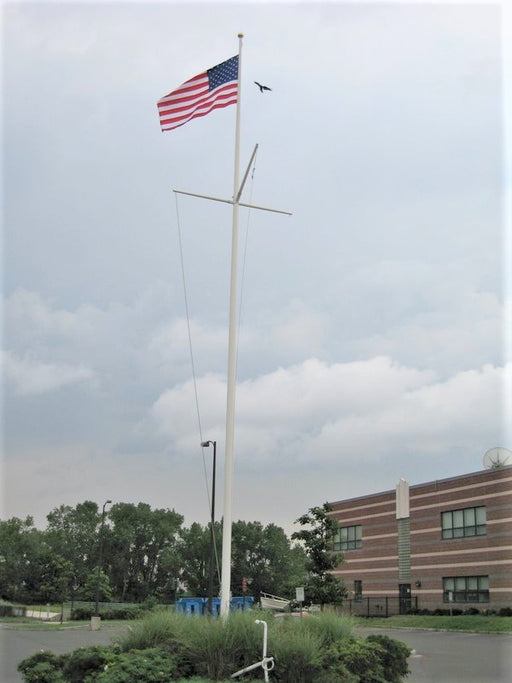 Fiberglass Flagpole with Yardarm and Gaff For Sale 