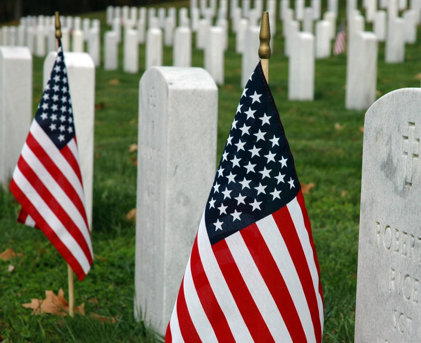 8" x 12" US Cemetery Flag