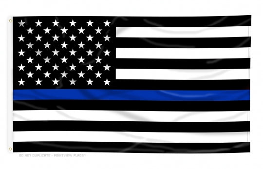 Printed Thin Blue Line American Flag *Made in USA Heavier Duty*