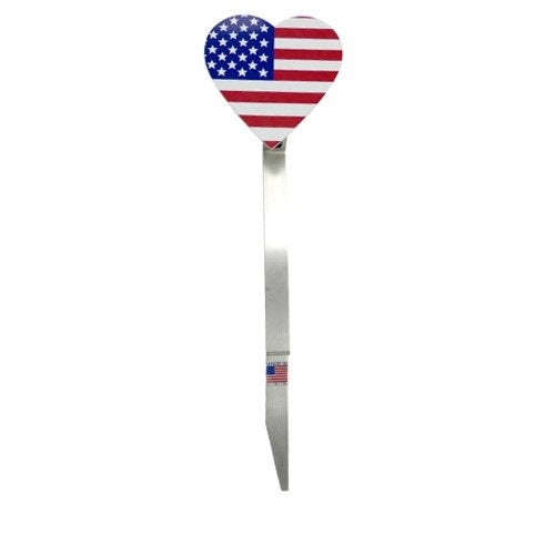 Patriotic Heart Grave Marker | Made in USA