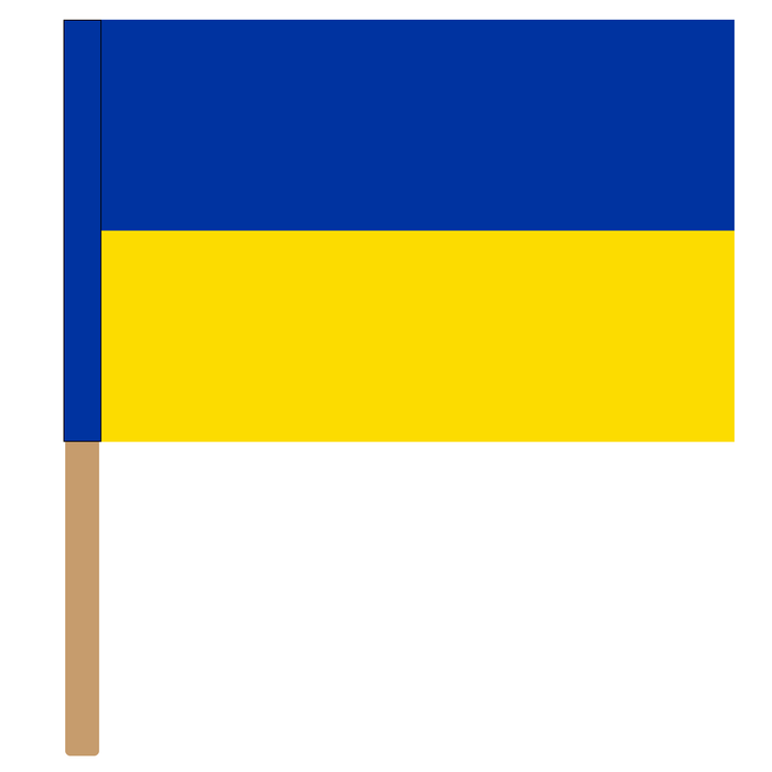 Mounted Ukraine Flag