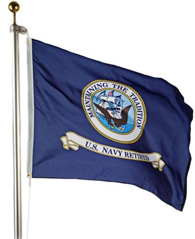 Navy Retired Outdoor Flag