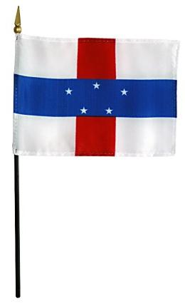 Netherlands Antilles Stick Flag 4"x6"