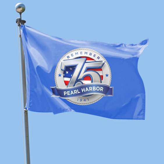 Pearl Harbor 75th Anniversary Outdoor Nylon Flag *Clearance*