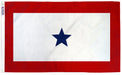 blue star service flag 3x5 military family flag white field red border blue star made in USA