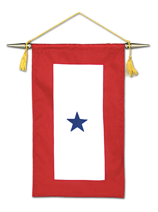 1 Star Service Banner with Blue Star