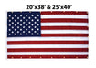 American flag for wall mounting with grommets along the edges.