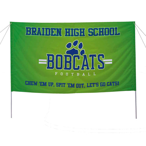 Custom tearaway banner before entrance.