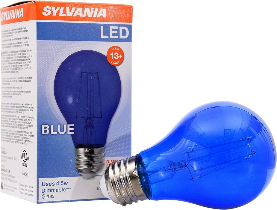 SYLVANIA LED Blue Glass Filament A19 Light Bulb *Clearance*