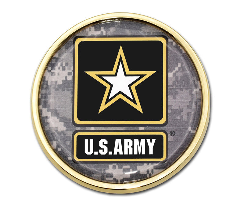 Army Camo Gold Car Emblem