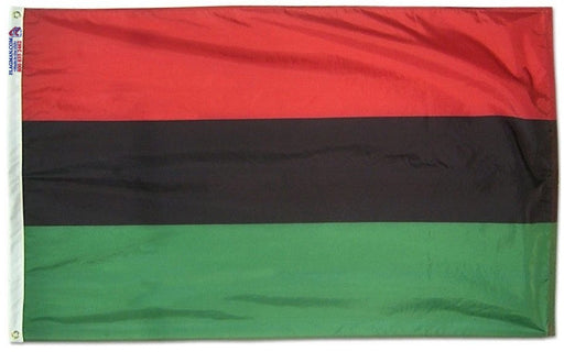 pan african flag 3x5 red black green outdoor nylon made in USA