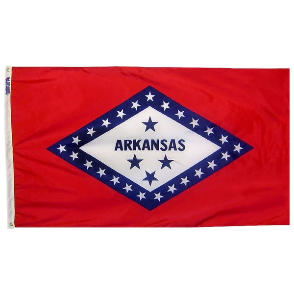 Arkansas Outdoor Nylon Flag (Low-Medium Wind Areas)
