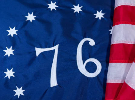 Bennington 76 flag reinforced canvas heading brass grommets