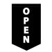 Sewn Black OPEN Flag for business visibility 