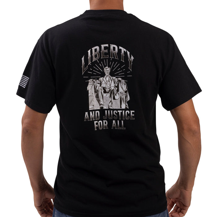 Liberty and Justice Graphic Tee-black *BadFlag*