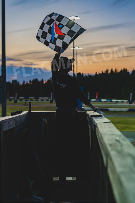 Custom Racing Flags Custom Checkered Race Flags with Logo | Made in USA | Flagman — Flagman ...