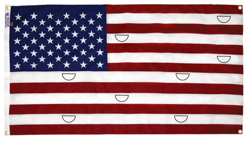 AerialVent™ Ventilated Polyester American Flag for Aerial Display | Made in USA