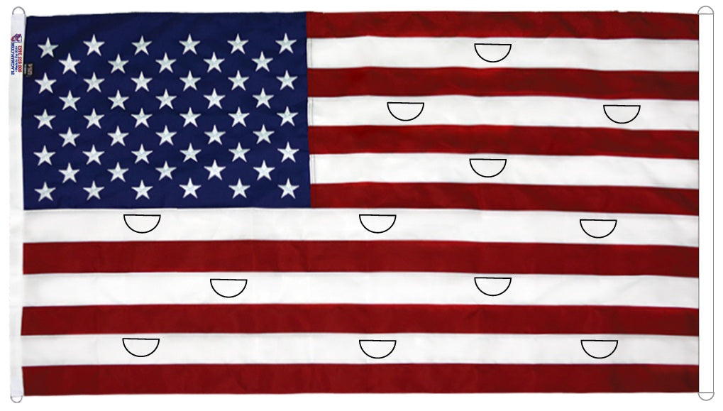 AerialVent™ Ventilated Polyester American Flag for Aerial Display | Made in USA