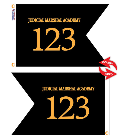 military custom guidon flag double sided