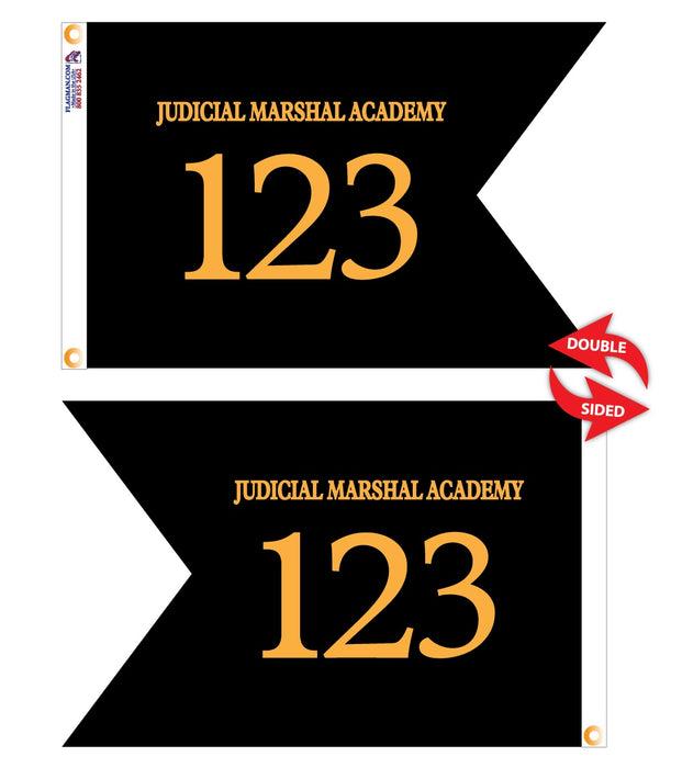 military custom guidon flag double sided