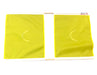 double yellow racing flag with wind slits