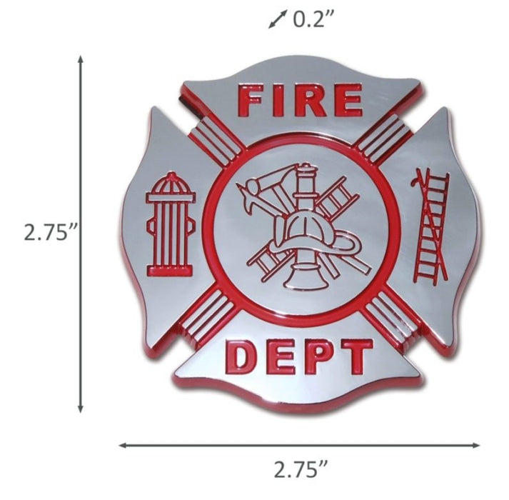 Fire Fighter emblem dimensions