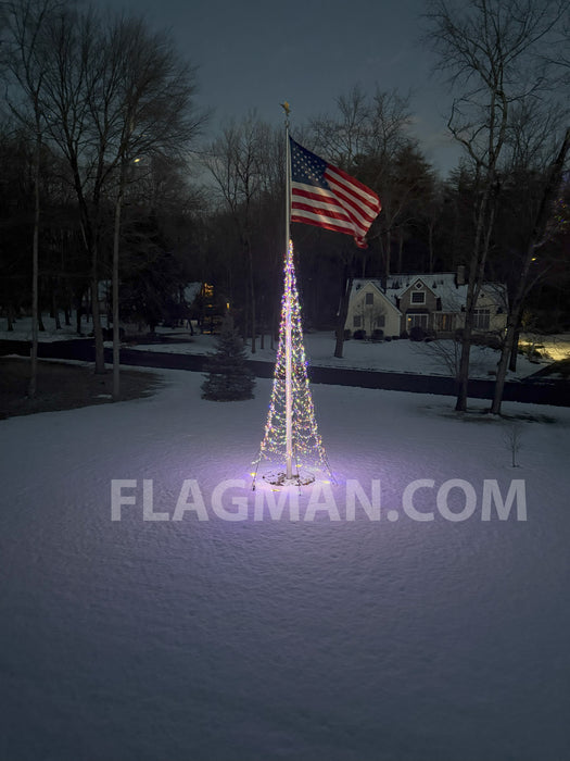 Fairybell Flagpole Christmas Tree Lights