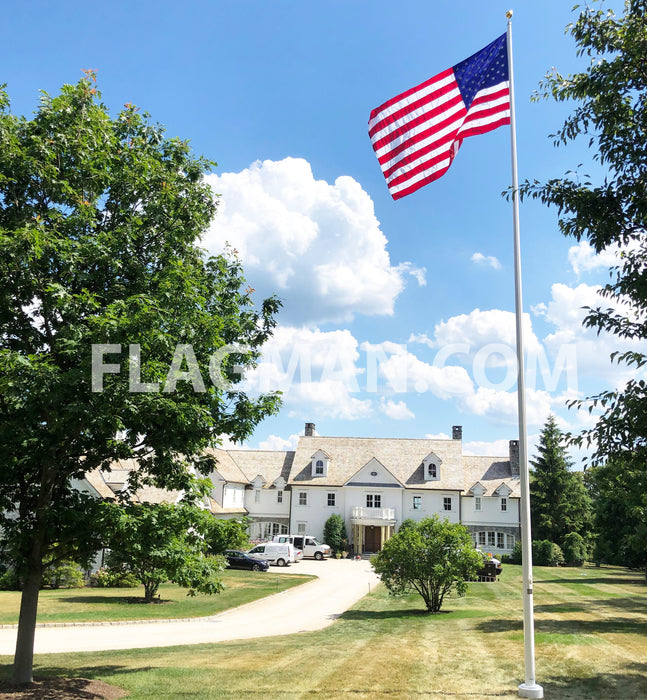 Flagmore™ Fiberglass Flagpole with External Rope - 20-Year Warranty | Made in USA