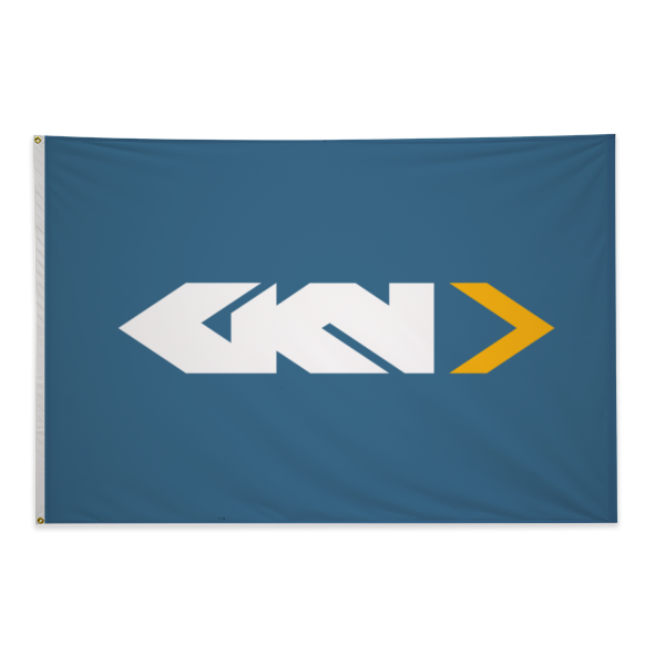GKN Aerospace Printed Outdoor Flag - 4'x6' - Nylon - Single Reverse - Heading & Grommets