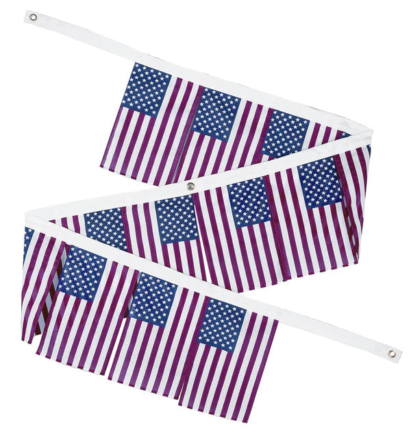 american flag garland 12 foot banner 8x12 flags patriotic decoration made in usa