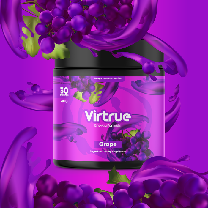 Grape Pre-Workout Energy Powder + Focus Boost & Hydration | Sugar Free