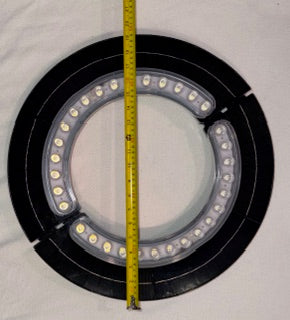 Halo Solar Flagpole Light mounted on aluminum flagpole