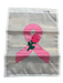 Breast Cancer Awareness Garden Flag with a white background, pink ribbon and rose.