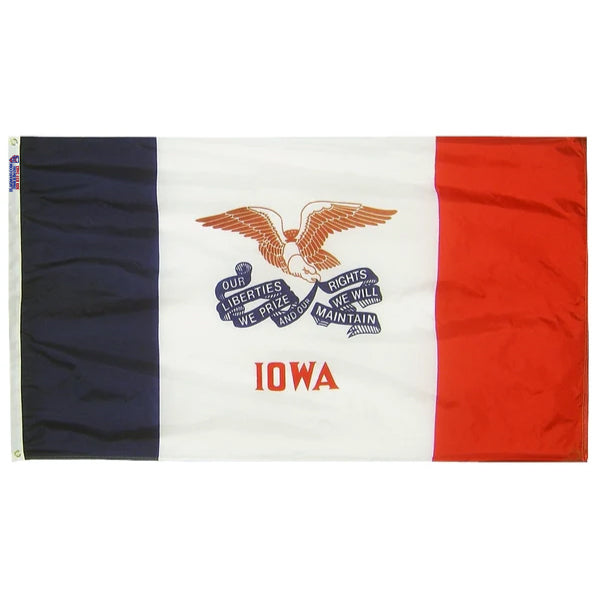 Iowa Outdoor Polyester Flag (Higher Wind Areas)