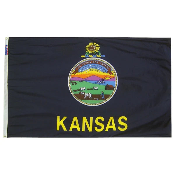 Kansas Outdoor Nylon Flag (Low-Medium Wind Areas)