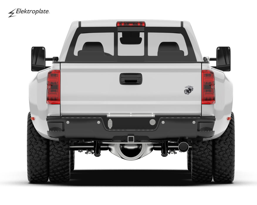 Truck with marine car emblem