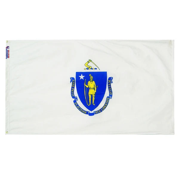 Massachusetts Outdoor Nylon Flag (Low-Medium Wind Areas)