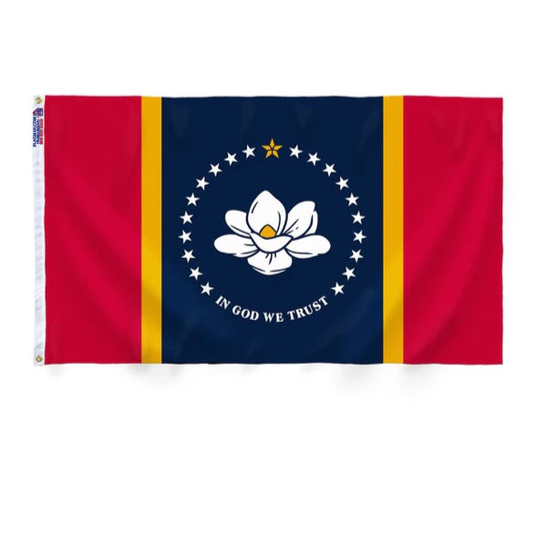 Mississippi (2021) Outdoor Polyester Flag (Higher Wind Areas)