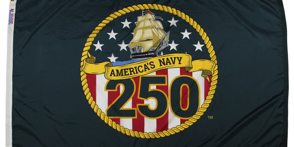America's Navy 250th Anniversary Flag – 3x5' Made in USA — Flagman