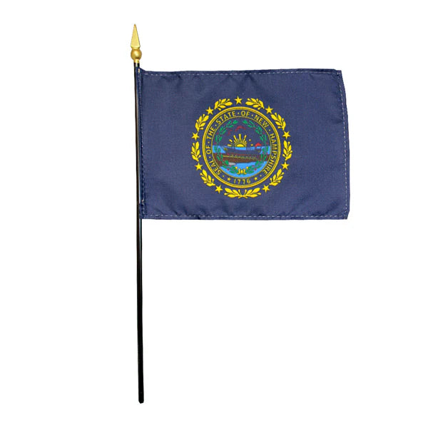 New Hampshire Stick Flag 4"x 6"