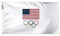 Team USA Olympic Rings flag 3x5 made in USA