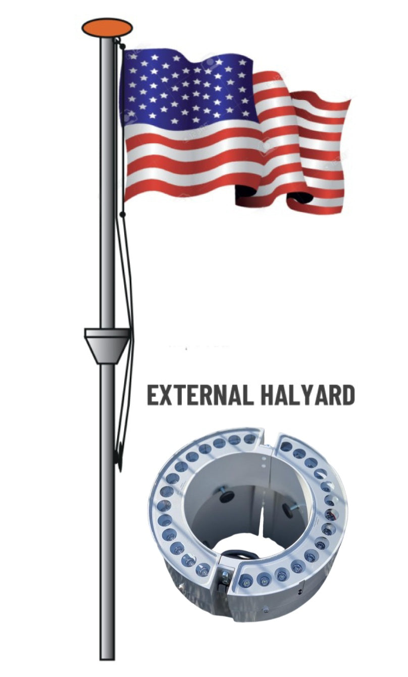 Wired Flagpole Lights