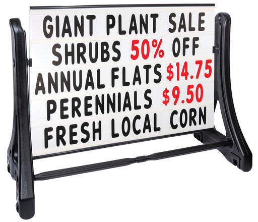 large sidewalk message board for advertising