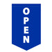 Sewn Blue OPEN Flag for business visibility 