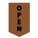 Sandalwood Brown OPEN Flag with Black Letters