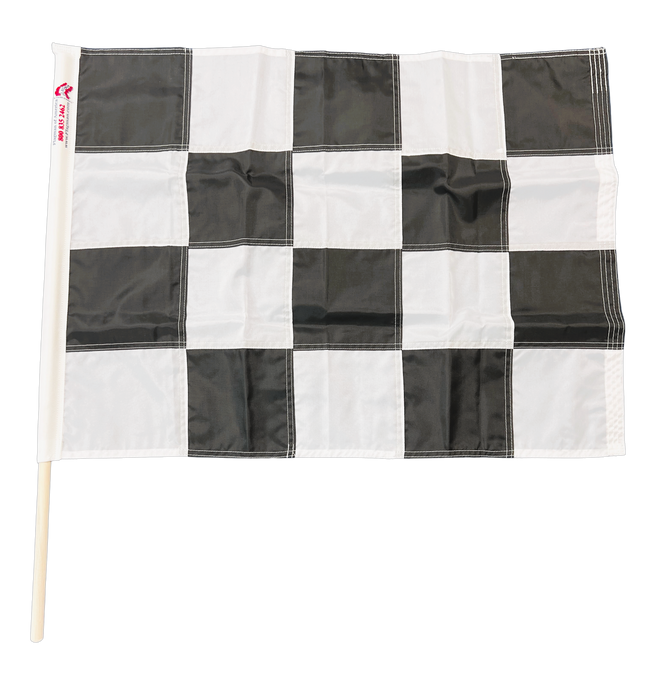 Sewn Flatlock Seam Black & White Checkered Racing Flag | Made in USA