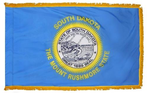 South Dakota Flag with Gold Fringe for sale
