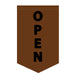 Spice Brown OPEN Flag with Black Letters